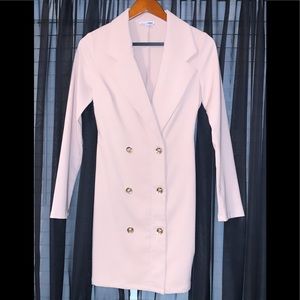 Small fashion nova powder pink blazer dress
